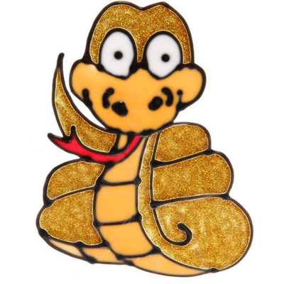 Наклейка на стекло «Змея золотая» 20*20 см