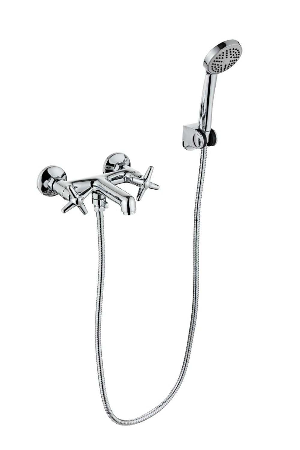 Смеситель для ванны V220132 двухрычажный, хром