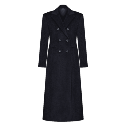 Пальто двубортное теплое на пуговицах