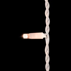 Светодиодная бахрома с колпачком 3,2*0,9 м., 168 экстра теплых белых LED ламп, мерцание, каучуковый белый провод, LTC (LL168BLW-8-2EWW)