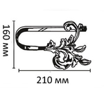 Держатель для штор Ампир Хойя двойной, цвет старая бронза