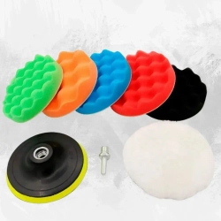 Набор Круги полировальные на липучке для полировки кузова авто и фар 180 мм