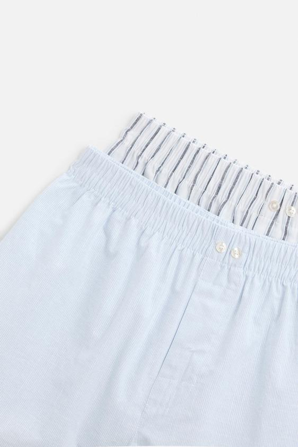 ZARA НАБОР ИЗ ДВУХ ТРУСОВ-БОКСЕРОВ ИЗ ПОПЛИНА В КОНТРАСТНУЮ ПОЛОСКУ, РАЗНОЦВЕТНЫЙ