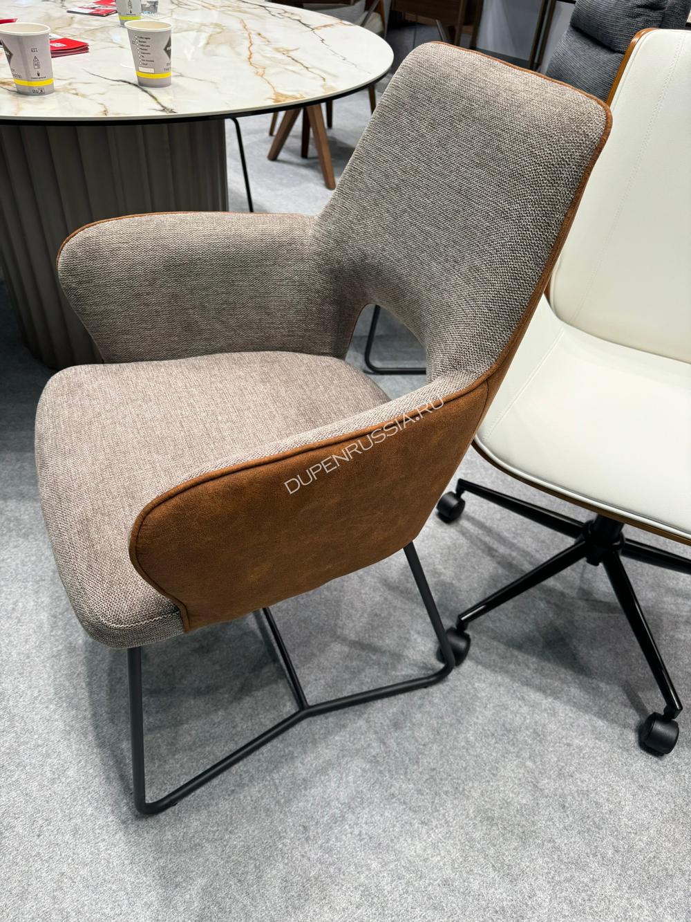 Стул DC2346R серый/ коричневый