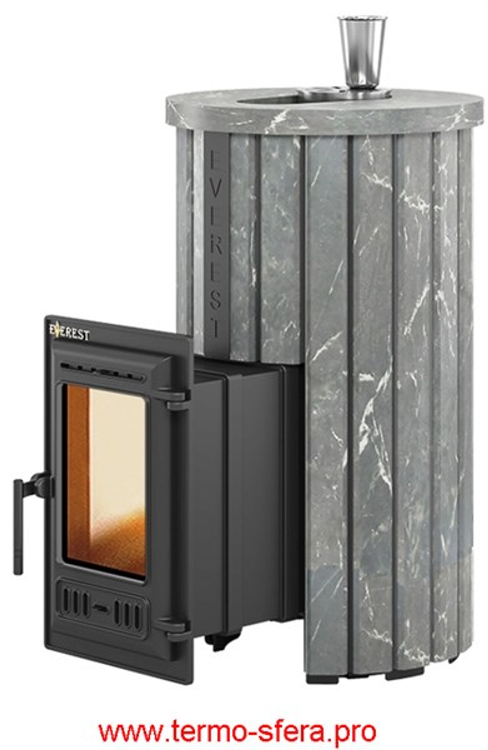 Печь для бани Эверест "Steam Master 18 ЧУГУН" Ламель Талькохлорит, S-20