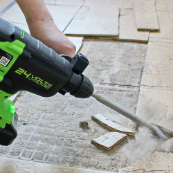 Перфоратор аккумуляторный GREENWORKS GD24SDS2 24В,SDS+,2ДЖ,б/щ,без АКБ и ЗУ (3803007)