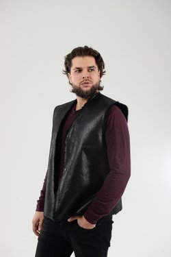 мужской жилет из овчины