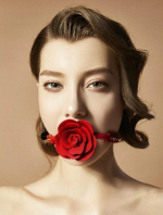 Изысканный кляп в форме розы Rose Ball Gag