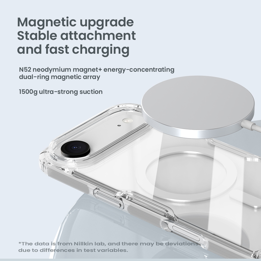 Прозрачный чехол от Nillkin с поддержкой MagSafe для iPhone Air, серия Nature TPU Pro Magnetic Case