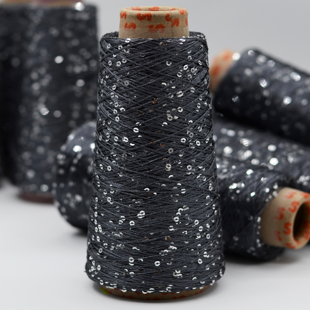 Sequin Yarn art. Paillette (серый)