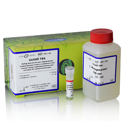 Калий, Абрис (турбидиметрия с тетрафенилборатом натрия), 100мл., 308.1.100, 1уп.