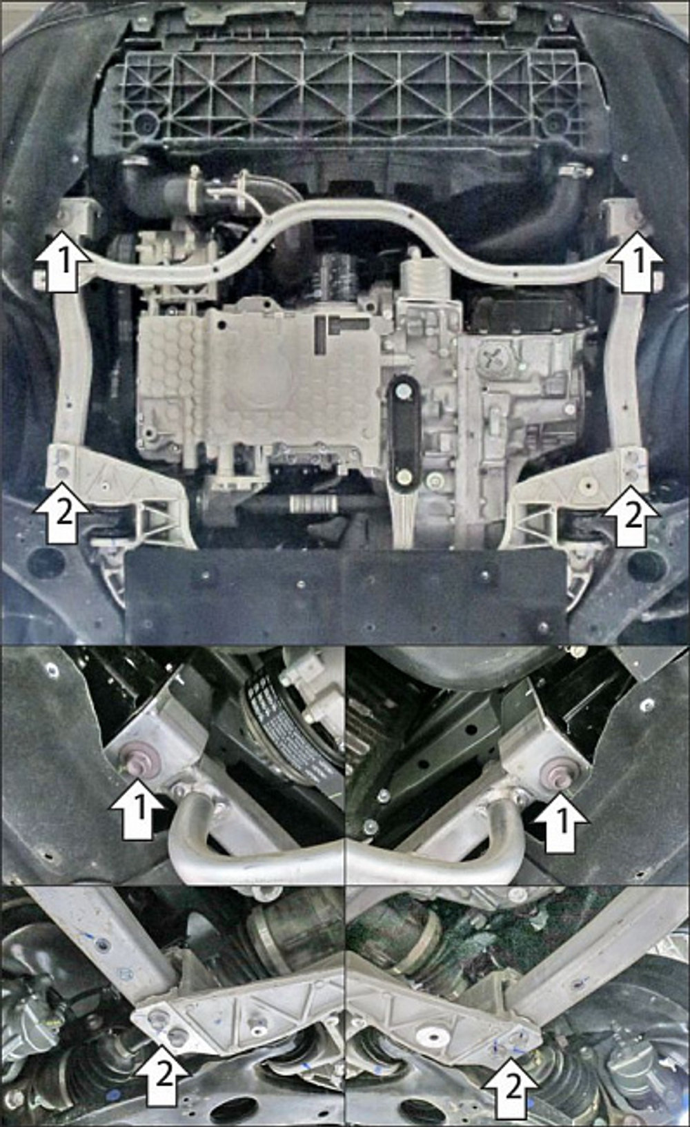 Защита картера двигателя, КПП. 2 мм, Сталь. для Hongqi H5 2017-2022, Motodor.73905