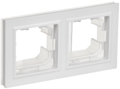 BRITE Рамка 2-местная IP44 РУ-2-БрАБ-44 арктический белый IEK