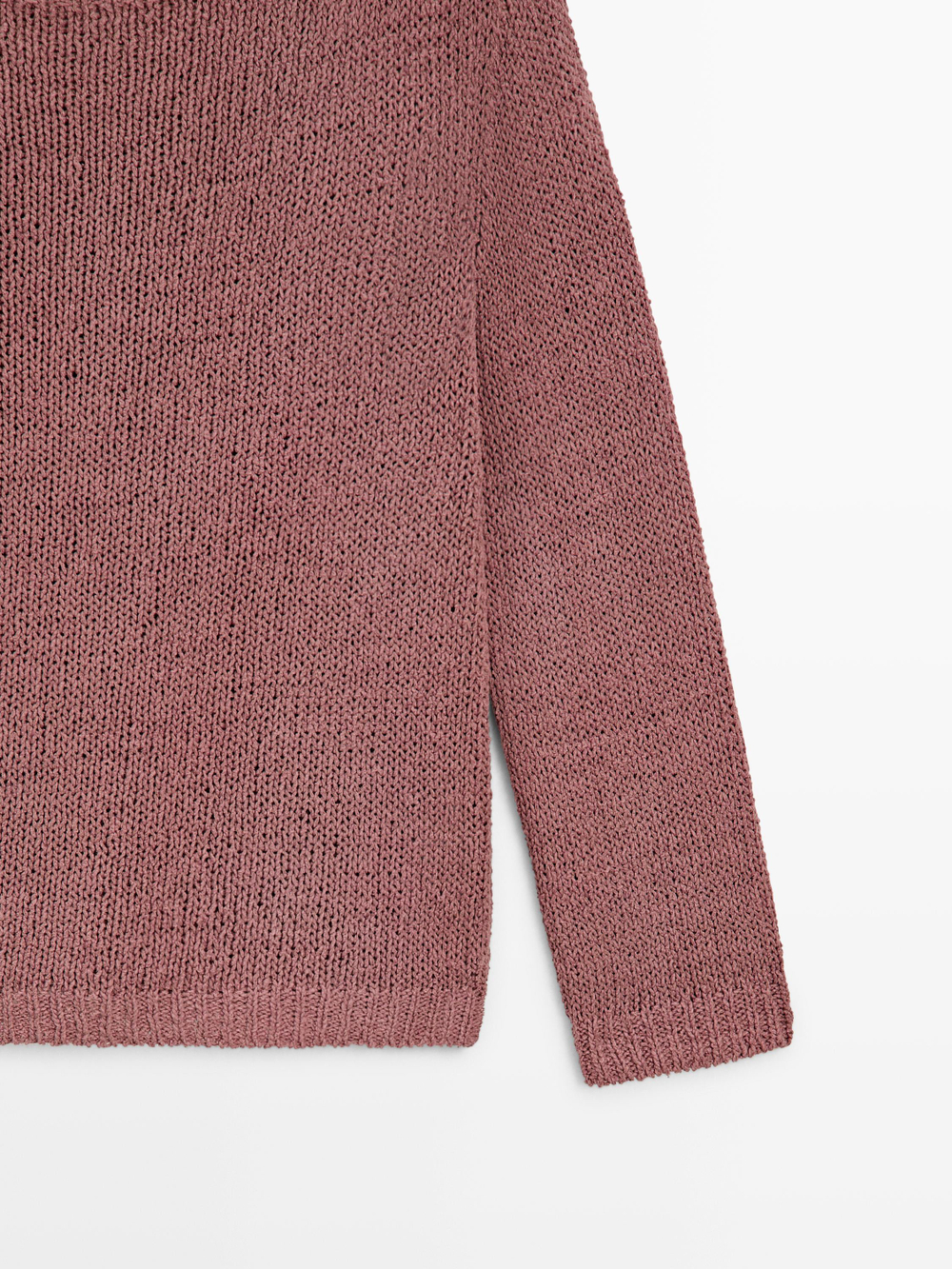 Massimo Dutti Вязаный свитер, дымчато-розовый