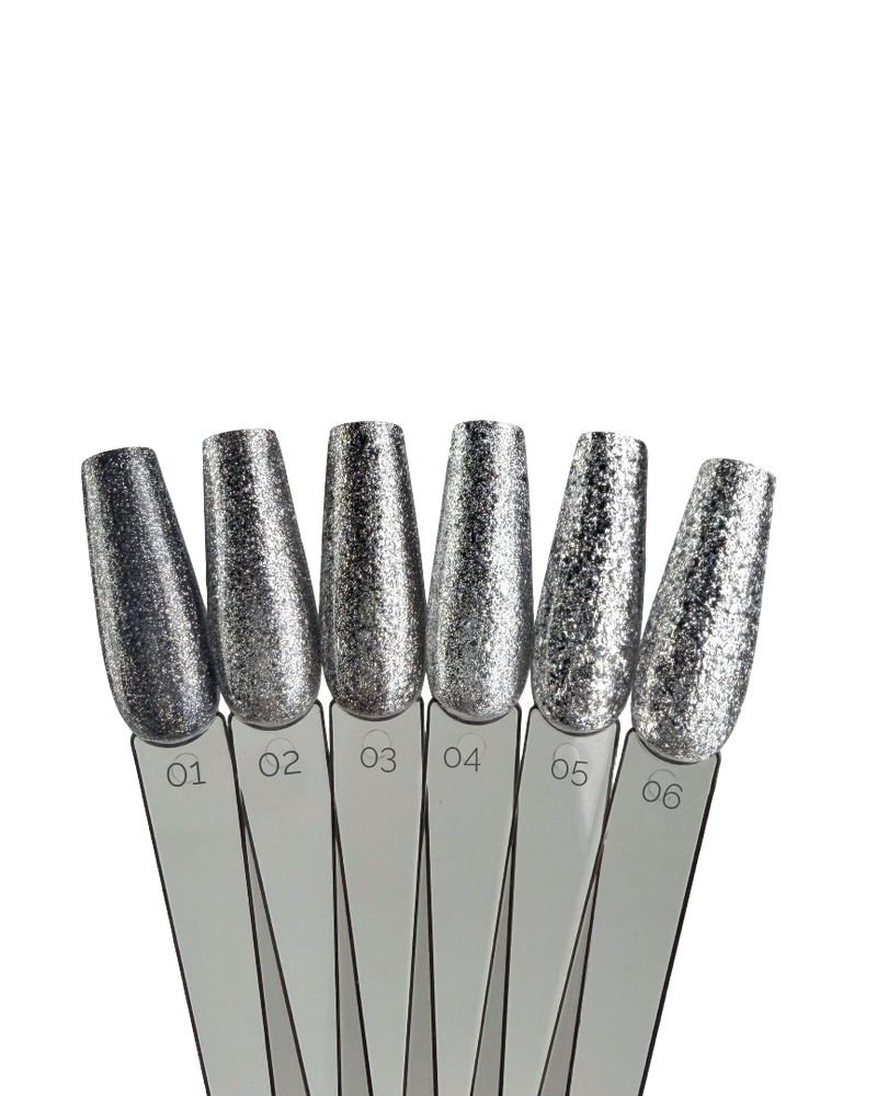 Гель-лак Искорка серебряная 05 Pink House 10мл