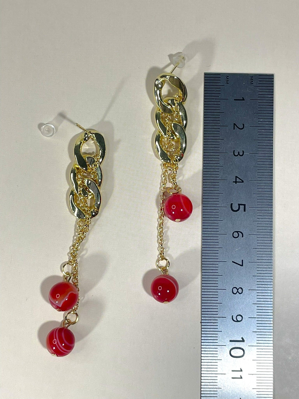 Серьги Цепь с подвесками