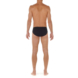 Мужские трусы брифы набор из 2-х штук (черные, черные с принтом) HOM JOAN #2 Mini Briefs HO1 2p 402659_40D042