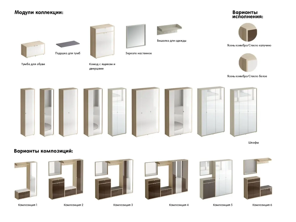 Зеркало настенное Latte