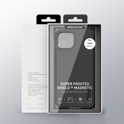 Усиленный чехол от Nillkin c поддержкой зарядки MagSafe для iPhone 14 и 13, серия Super Frosted Shield Pro Magnetic Case