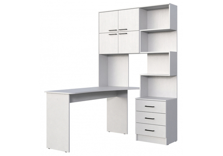 Компьютерный стол Woodville Эльброни левый белый