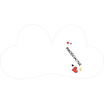 Открытка двойная "Когда ты рядом, моё сердце...", 159х297 мм. с текстом, термография, форма-сердце, котик и зайка