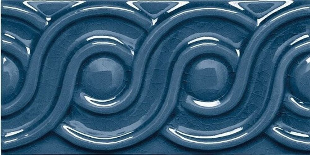 Adex Modernista Relieve Clasico C/C Azul Oscuro 7.5x15