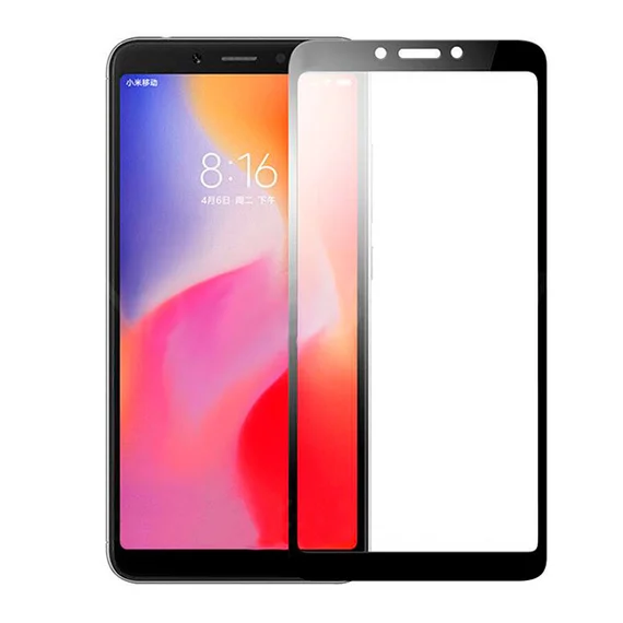 Защитное стекло 5D для Xiaomi Redmi 6 черное