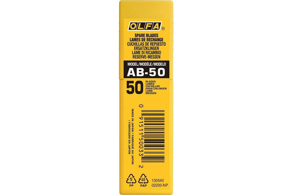 Сегментированные лезвия OLFA 9 мм, 50 шт, в боксе OL-AB-50
