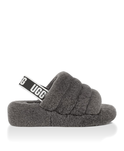 Ugg Fluff Yeah Slide-Grey