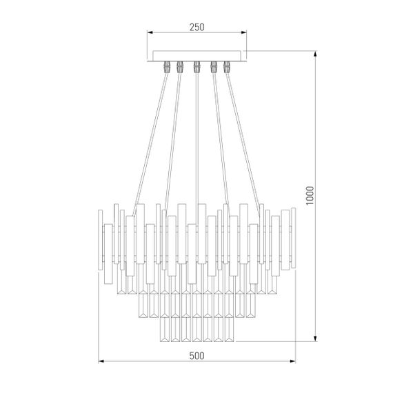 Подвесная люстра Bogates Piano 340/6 Strotskis Smart