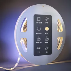 Светодиодная лента Ультра 24В 2835 4,8Вт/м 2700К 5м IP 65 201012 Led Strip 201012