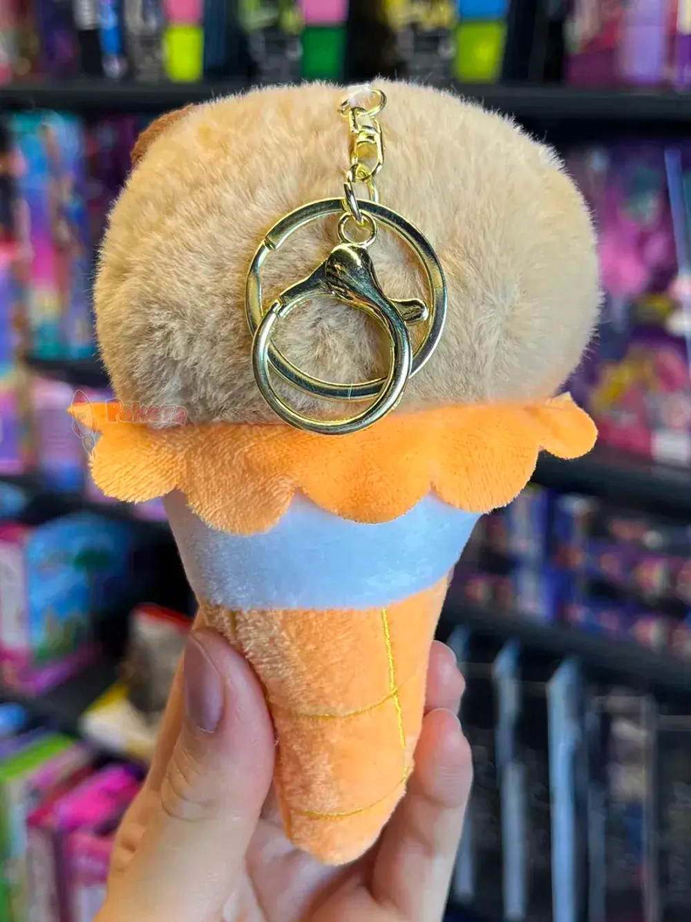 Мягкая игрушка брелок Капибара в рожке плюшевая Capibara