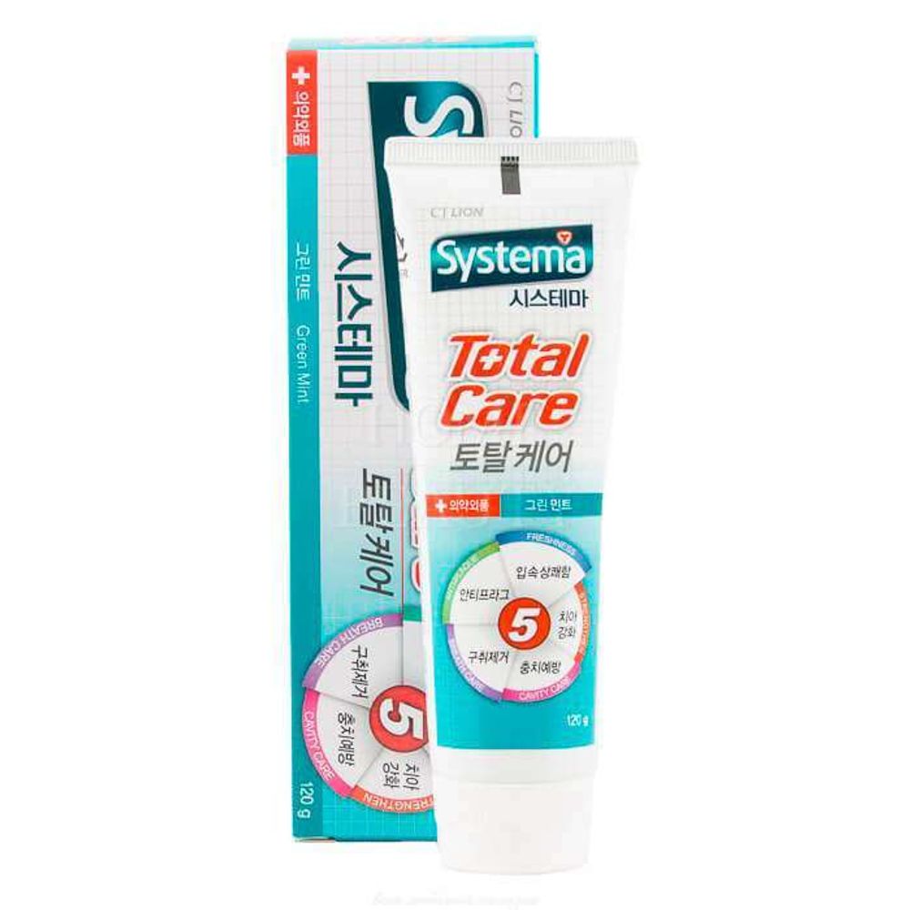 Зубная паста с зеленой мятой LION Systema Total Care 120 гр