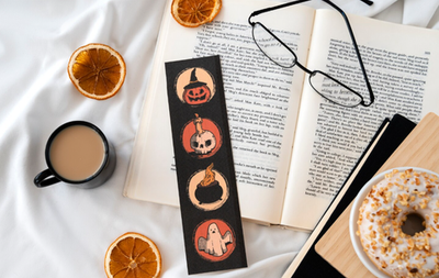 Закладка для книг "Хэллоуин и тыквы"