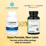 California Gold Nutrition, L-цистеин, 500 мг, 90 растительных капсул