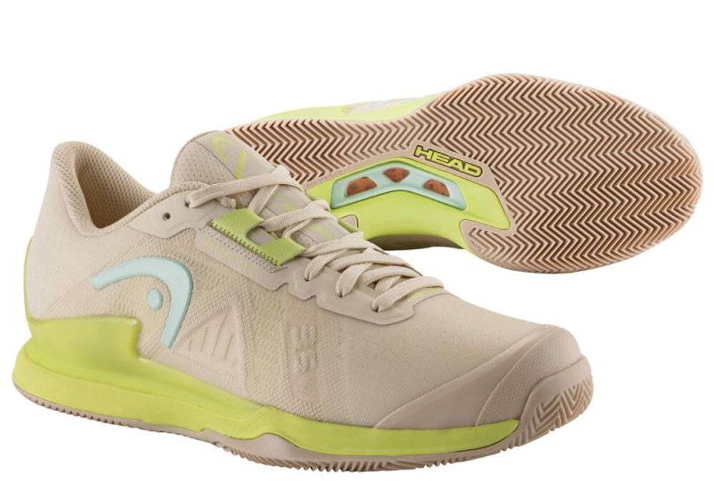 Женские Кроссовки теннисные Head Sprint Pro 3.5 Clay - Бежевый
