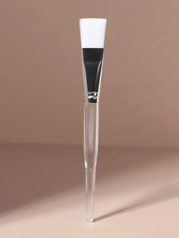 Кисть для масок, 17 см, цвет прозрачный/белый