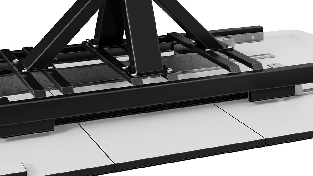 Стол кухонный обеденный раздвижной Черный муар Хэмптон 134(173)х90х75 см