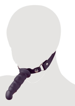 Кляп с наружным фаллоимитатором Knebel mit Dildo (Цвет: черный)