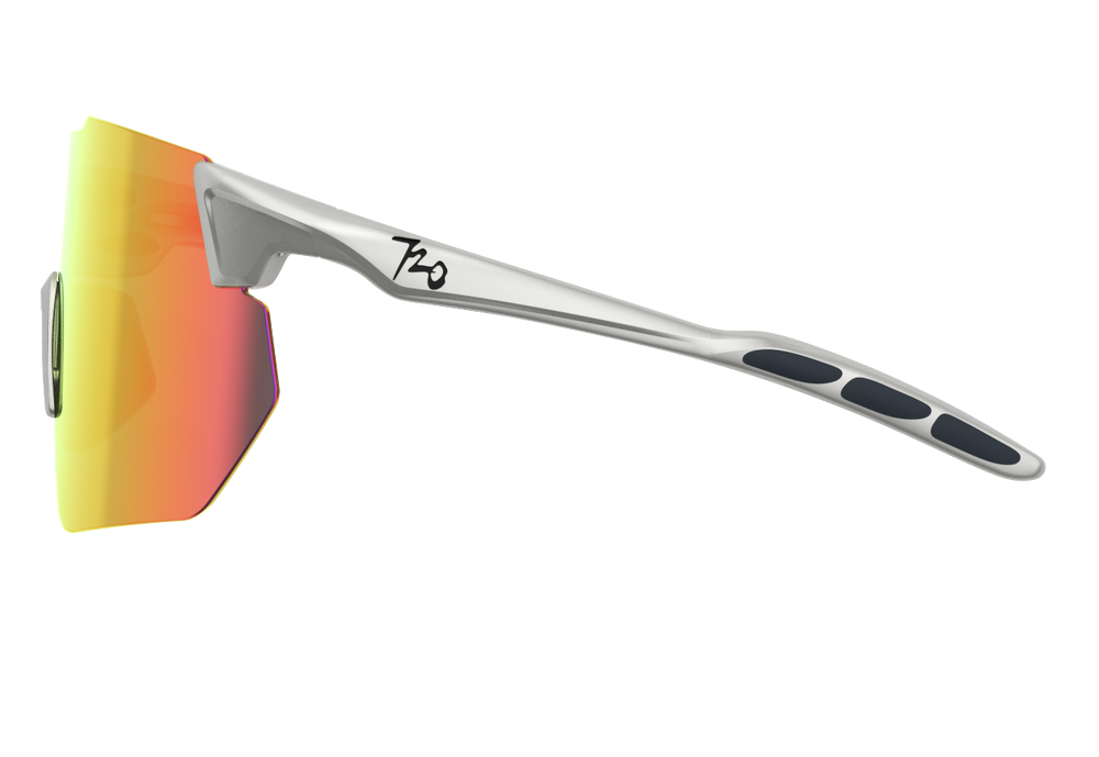 Спортивные очки 720armour Kamikaze C9 / Matte Silver / Red Lens