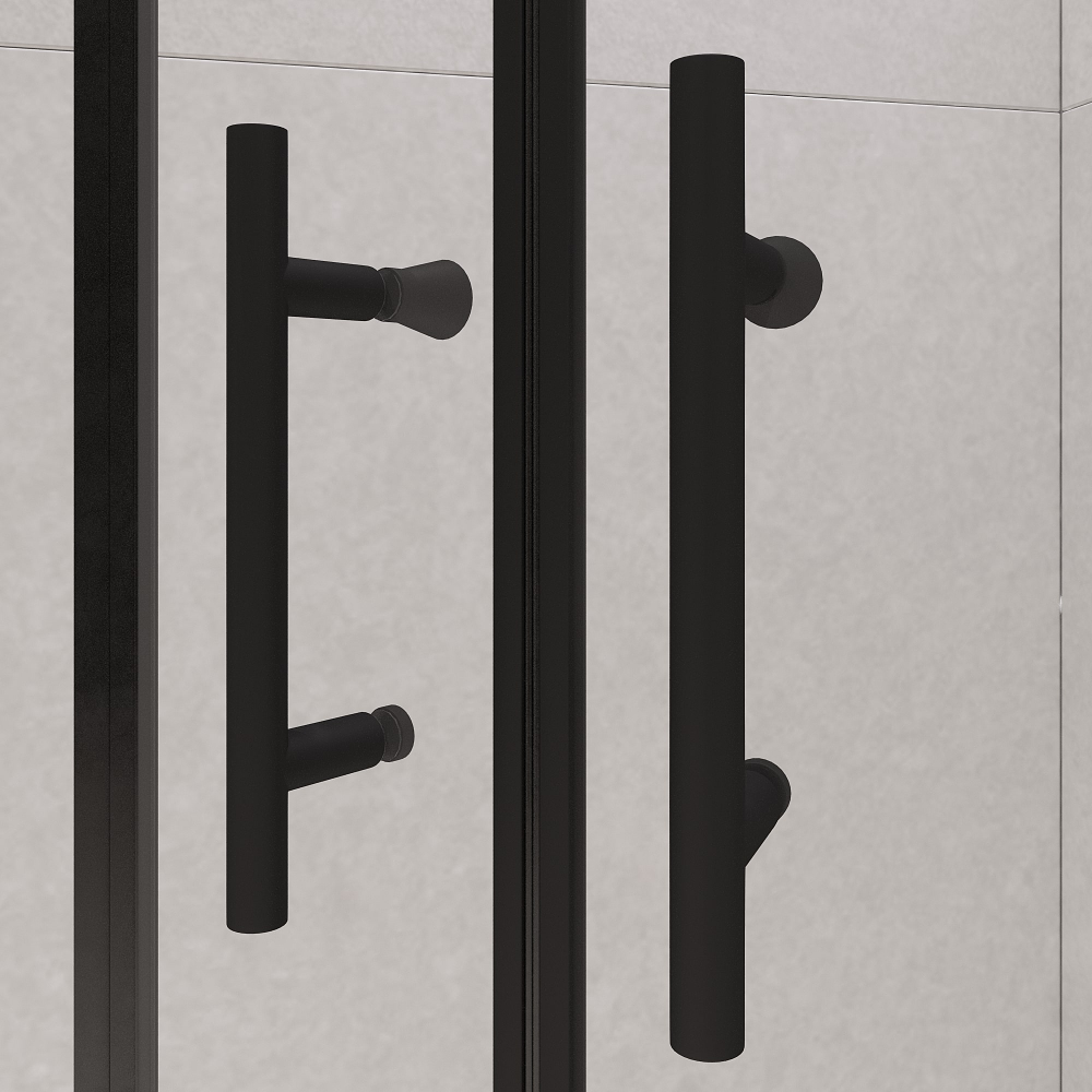 Душевой уголок полукруглый, стеклянный с раздвижными дверями на роликах - RGW PA-51B (Прозрачное, 900x900)