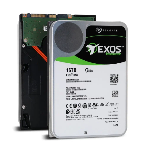 Жёсткий диск HDD 16 Tb SATA 6Gb/s Seagate Exos X18 ST16000NM001J 3.5" 7200rpm 256Mb