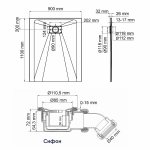 Душевой поддон WasserKraft Elbе 74T15 110х90 черный