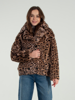 Шуба-куртка экомех мод. 2151 светлый леопард