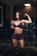 Топ Medium-Support Sports Bra TWIST-KNOT 423 Бородовый