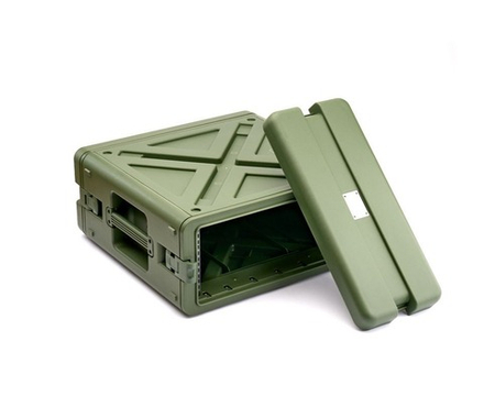 Ударопрочный пластиковый Рэковый кейс 4 юнита, темно-оливковый DGCASE@RACK4U | Внут. размеры 485*483*185мм