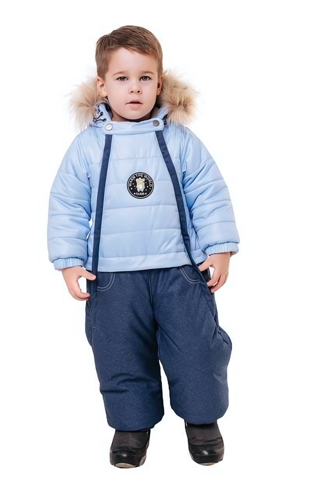 Комбинезон для мальчиков "Джони" голубой р.80 (Батик) 305-21з