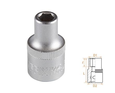 Цена на AFFIX (AF00040013) Головка торцевая стандартная шестигранная 1/2", 13 мм