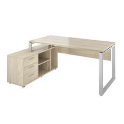 Стол для руководителя с приставной тумбой Атлон АТЛ11Л / АТЛ11П  1780x1235x760 мм