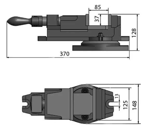 Прецизионные станочные тиски Optimum FMS 125